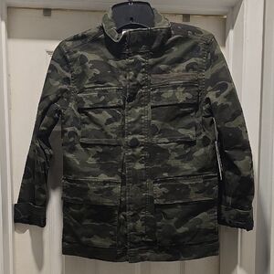 Old Navy Kid's Green Camouflage Field Jacket